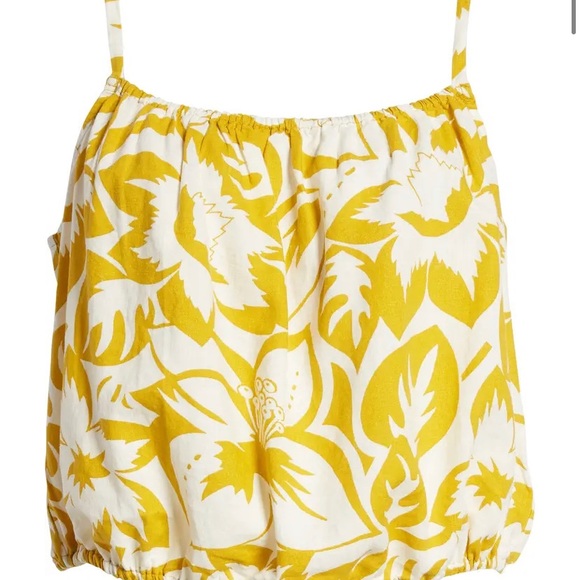 NWT Madewell Floral Linen Blend Tank - Picture 1 of 4